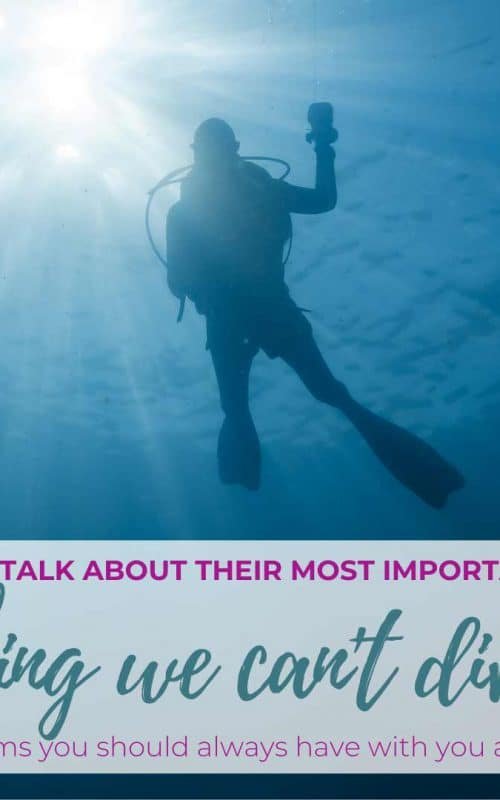 One thing we can’t dive without