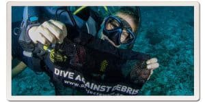 Dive against debris
