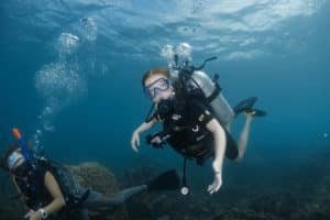 Junior diver with Instructor under water
