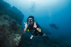 diver at laem thian koh tao