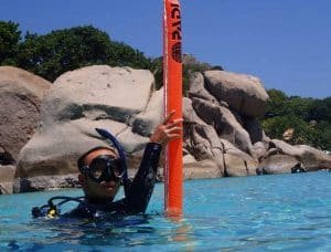 diver with surface marker new