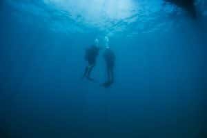 divers during training on the line