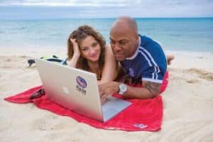 learning padi courses on the beach