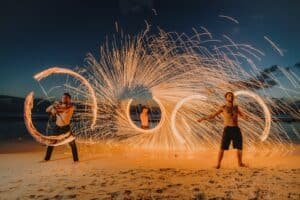 fire crew fire spinning cayman islands beach portrait photography long exposure lukas vieyra thomas williamson 00021